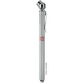 Pen Size Tube Tire Gauge w/ Pocket Clip (Chrome Silver)